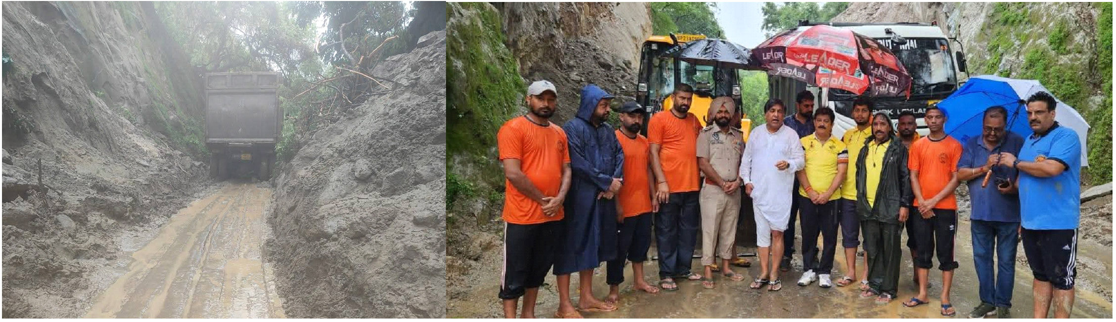 MLA Jimpa takes immediate action on Hoshiarpur-Una road closed due to landslide, traffic restored.